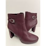 Naturalizer Boots Size 10 Burgundy Platform High Heel Ankle Booties NEW Photo 3