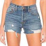 Free People  REVOLVE Sofia Light Wash Distressed Denim Shorts size 28‎ Photo 5