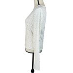 Aeropostale Large Shrunken Tee Top Floral Stretch Long Sleeve Ruffled Hem Ribbed Photo 5