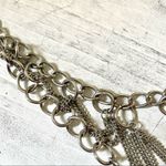 Long silver chain statement necklace Photo 8