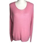 BP . Pink Loose Knit Scoop Neck Long Sleeve Pullover Sweater Photo 15