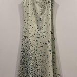 Vince  Floral Asymmetrical Shift Dress Aloe Medium M Photo 5