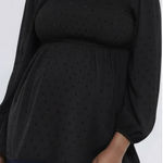 Motherhood NWT - Smocked Babydoll Black Top. Photo 0