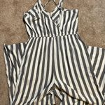 American Eagle AE Striped Strappy Wide Leg Jumpsuit Photo 8