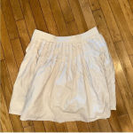 Madewell  Hemp-Cotton Pintuck High Rise Full Mini Skirt Undyed Edition Size 8‎ Photo 3