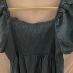 Umgee : Denim Blue Peasant style dress with ruffles & puff sleeves- Large Photo 10