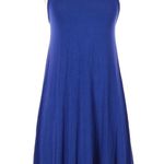 Old Navy casual aline sleeveless solid blue dress Photo 7