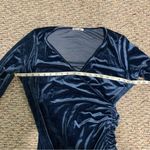 Dark Blue Velvet Long Sleeve Dress Size XL Photo 4
