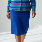 Adrianna Papell VTG ADRIANA PAPELL 100 % SILK Two Piece Skirt Suit size 12 Photo 0