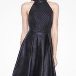 Bariano Faux Leather Halter Dress Photo 3