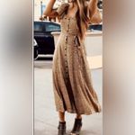 Anthropologie Animal leopard print bolano Button Down midi dress womens size 8 Photo 2