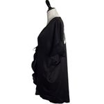 Victoria's Secret  Short Kimono Love Robe One Size Black Ruffle Loungewear Pajama Photo 4