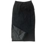 Savannah Black Suede Leather Skirt Size 8 Photo 5