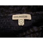 Good American  Blue and Black Leopard Print Puff Sleeve Midi Dress Size 2 Photo 4