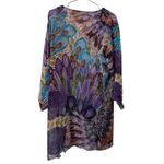 Indian Tropical Fashion Dress Colorful Long Sleeve‎ Peacock Lightweight Size S Photo 1