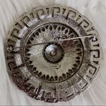 Monet Etruscan Greek Revival Medallion Brooch Silver Photo 6