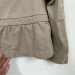 J.Jill Tan Peplum Button Down Pea Coat Womens Jacket Womens L Fall Preppy Photo 3