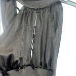 Flawed*** Small Black Satin Halter Neck Midi Dress Photo 15
