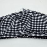 Salt + Cove Textured Checkered Bandeau Bikini Top Black White Juniors small NWOT Size undefined Photo 0