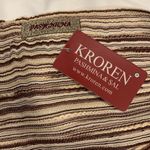 NWT Kroren Silk Striped Pashmina with Fringe at Ends Brown Photo 7