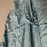 Gap Lightweight Summer Tank Romper Size Medium NEW Blue Green Print Drawstring Photo 1