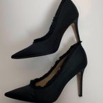 Sam Edelman Black Halan Frayed Pointed Toe Pump Photo 4