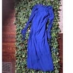 Pretty Little Thing Tall Bright Blue Long Sleeve Frilled Dress Size 4 NWT Photo 11