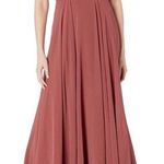 Jenny Yoo  Inesse Thin Strap V Neck Long Chiffon Gown Photo 0