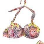Victoria's Secret Victoria’s Secret Heavenly 3PC Fold Over Paisley Bikini Tankini M Halter Style Photo 11