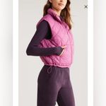 Zella New!  Reversible Quilted Nylon Puffer Vest Pink Sz‎ Medium $109 Photo 3