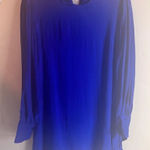 MNG Women's Long Sleeve Dress Size 8‎ Royal Blue Keyhole Back Formal Wear Photo 0