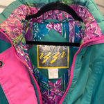Vintage IZZA Byer California Teal & Pink Jacket women's Size L Blue Size L Photo 3