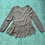 Kenzie Jeans Blush Pink Tiered Boho Coastal Ruffle Long Sleeve Blouse Top Size M Size M Photo 10