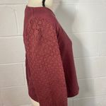 Madewell Burgundy Long Balloon Sleeve Shirt Photo 4