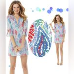 Lilly Pulitzer  Courtney Multi Let Minnow Beaded Tunic Shift Dress size small Photo 1