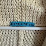 Alice + Olivia Chunky Knit Cream White Short Sleeve Cardigan Sweater in Small Photo 3