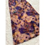 Fore Boutique Satin Purple Gold Floral Maxi Dress Strapless Open Cowl Back Photo 8