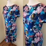 St. John Watercolor Floral Silk Dress Photo 7