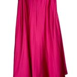 J.Crew Satin Pleated Midi Skirt Sz XS Bright Barbie Pink Photo 0