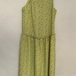 Topshop NWT  Floral Print Drop Waist MIDI Dress, Size 6 US Women’s “Lime” Color Photo 13