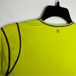 Athleta ‎ neon long sleeve shirt kangaroo pocket size small Photo 4