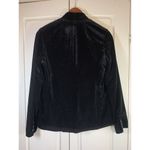 Old Navy  Velvet Blazer Jacket Womens Small Black Career One Button Preppy Office Photo 2