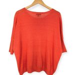 J.Crew  | XXS | 100% Linen Drop Shoulder Elbow Length Sleeves Scoop Neck Sweater Photo 4