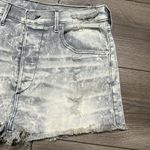 True Religion Scout Boyfriend High Rise Distressed Acid Trip Gray Jean Shorts 28 Photo 5