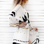 Aztec Tribal Geometric Boho Swim Beach Coverup White Size undefined Photo 1