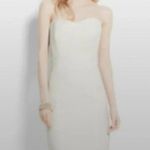 Ann Taylor Off White Cream Strapless Sweetheart Neckline Cocktail Dress Size 16 Photo 8