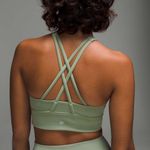 Lululemon Energy High Neck Longline Tough Sport Bra in Laurel Green 4 Photo 2