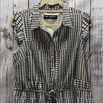 Karl Lagerfeld  Paris Black and White Patterned Sleeveless Shirtdress Size 12 Photo 3