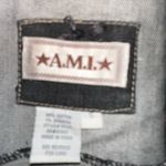 AMI distressed S cropped classic minimalist denim jacket Blue Photo 3