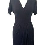 barney's new york Modal Blend Stretchy Short Sleeve Mini Dress LBD Essential S Photo 0